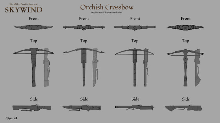 skyrim concept art weapons